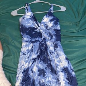 blue tye dye dress